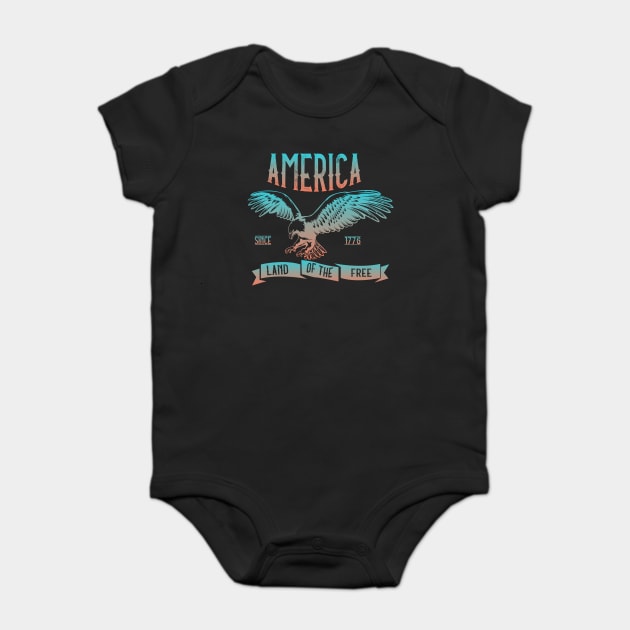 America Land Of Free Baby Bodysuit by Urbanprint
